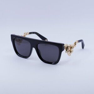 🕶️ New Roberto Cavalli SRC014M 0700 Sunglasses - Shiny Black/Gold Frame